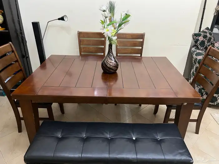 طاولة طعام من هوم سنتر 6اشخاص 0