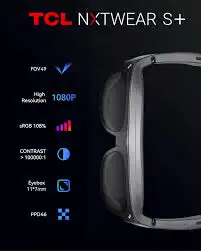 يعرض محتوى سينمائي نظارة  TCL NXTWEAR S 4