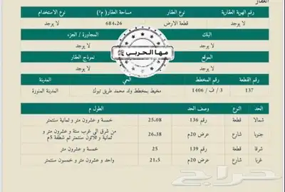ارض للبيع في مخطط المحاميد قابله للفرز سعر ممتاز 1