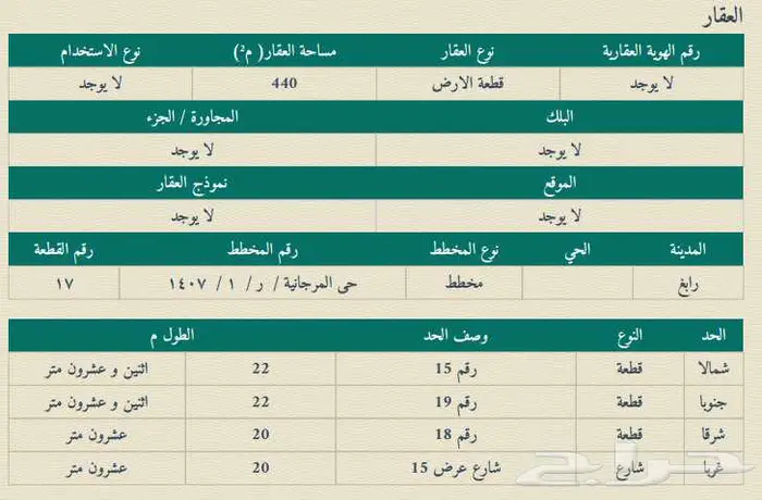 ارض للبيع برابغ 1