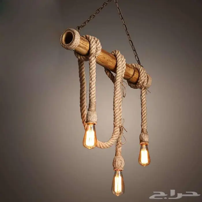 علاقي خشب خيزران ثلاثي بحبل 60 سم بخصم 65بالمية 0