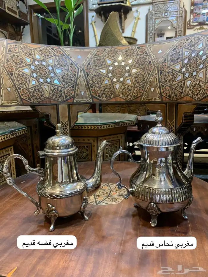 تحف نحاس مشربيات مطعم بالصدف وارابيسك انتيك دمشقي فخم 52