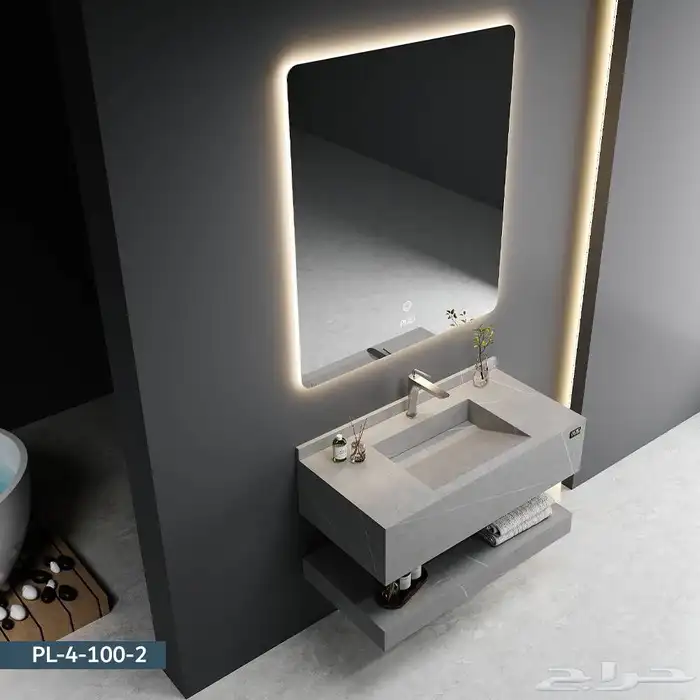 مغسلة بورسلان 60 و 150سم جاهز مغاسل جديد رخام مع مراية و رف 6