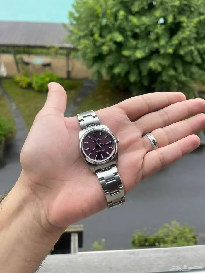 Rolex Oyster Perpetual Red Grape 34mm رولكس اصلية نادرة 1