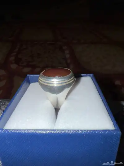 خاتم عقيق يمني كبدي للبيع(جديد) 1