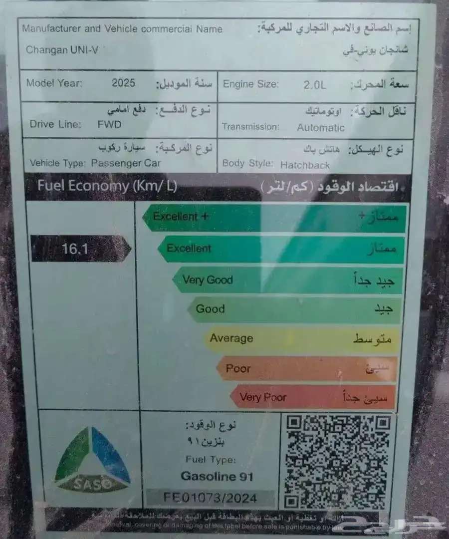 شانجان يوني في سبورت 2025 index