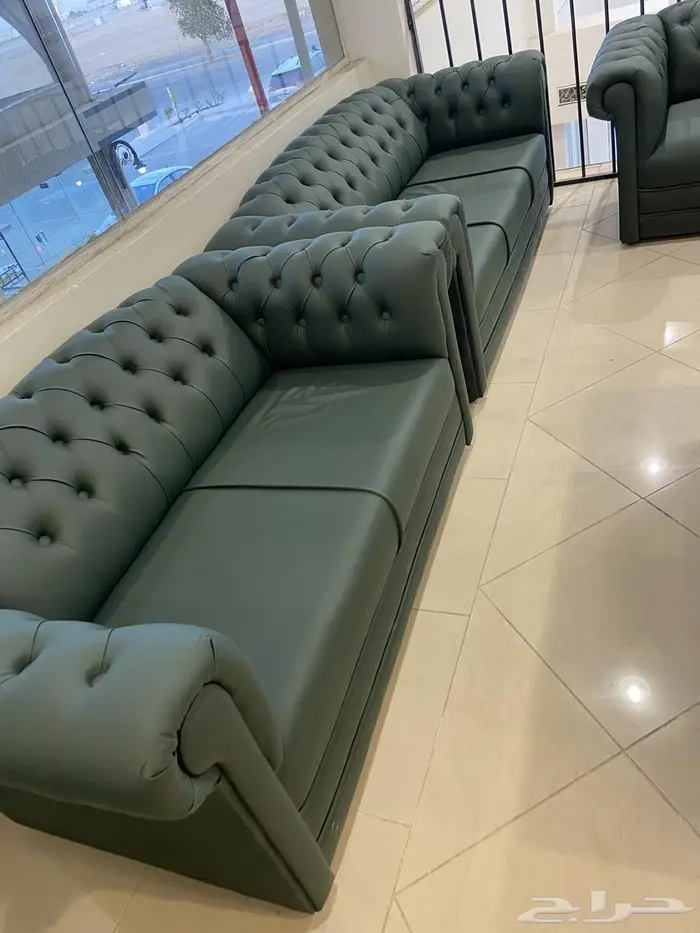 كنب مكتبي جلد فخم مريح الجلوس صيني وطني جميع أنواع متوفر 9