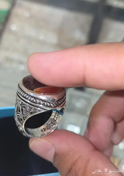 خاتم عقيق يمني جودة وخامة طيبة 3