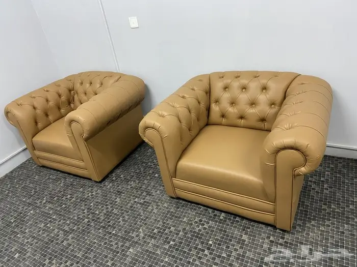 كنب مكتبي جلد فخم مريح الجلوس صيني وطني جميع أنواع متوفر 10