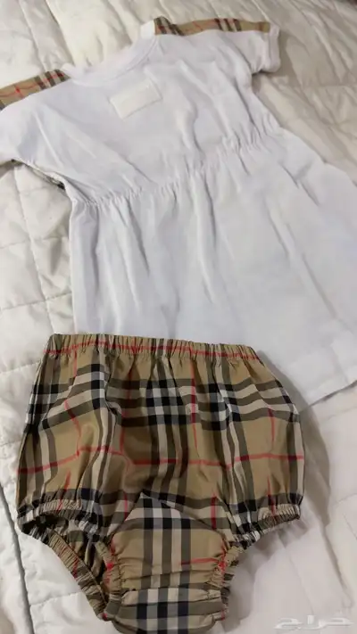 فستان بربري اطفال اصلي مقاس سننين 1