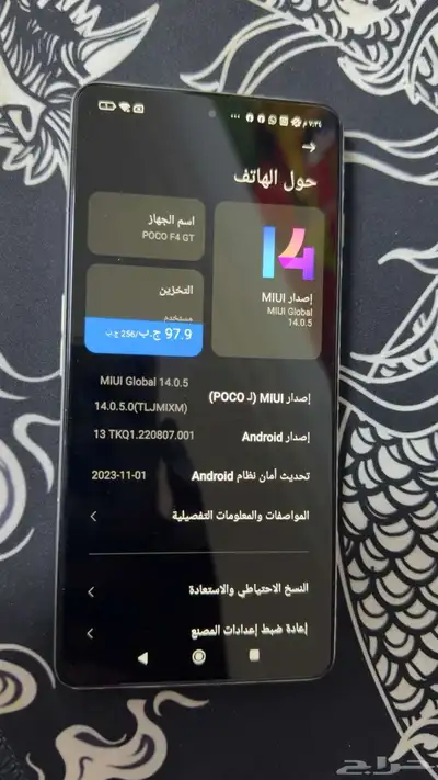 جهاز poco F4 GT نظيف 0