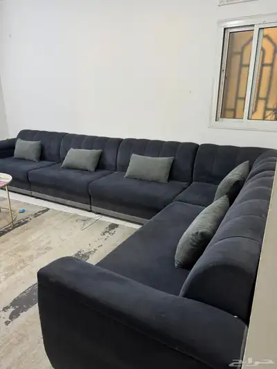 كنب رمادي 4 قطع 1