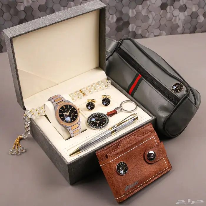 طقم ساعه رجالي بالاسم والصوره 1