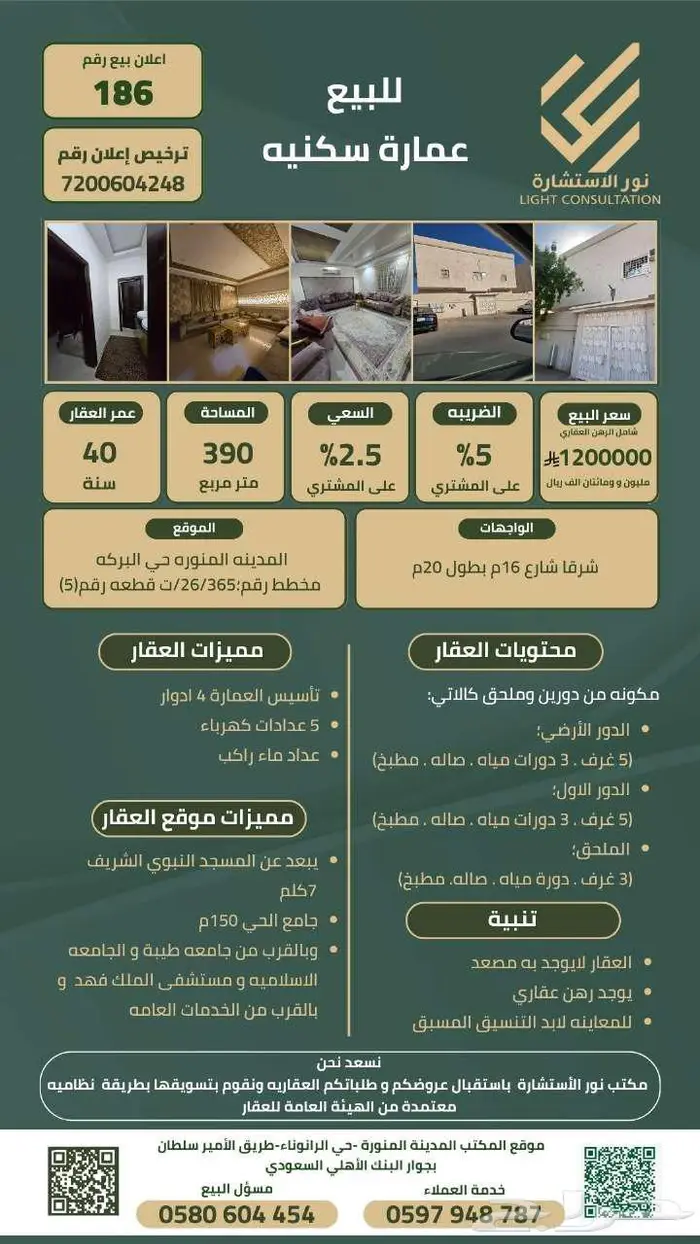 للبيع عمارة سكنية حي البركة (الجرف) 0