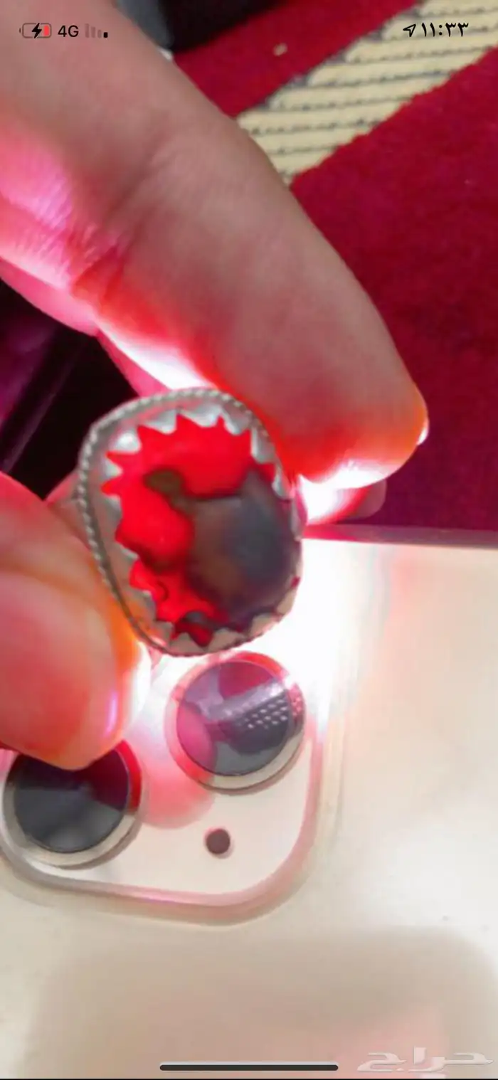 خاتم عقيق قديم انتيك 2