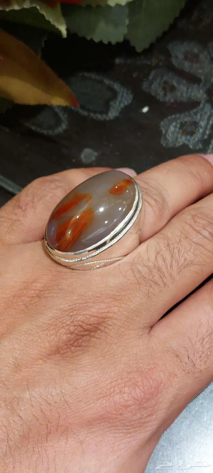 خاتم عقيق يمني راهي 7