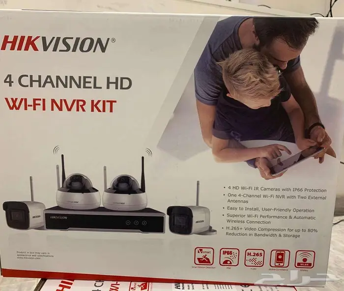 طقم 4 كاميرات مع الجهاز بدون سلك Hikvision NK44W2H-1T 0
