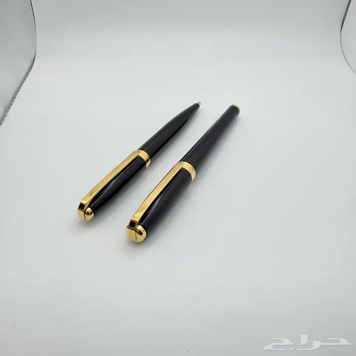 طقم أقلام نادر من S.T. Dupont - تصميم كلاسيكي أسود ذهبي 8