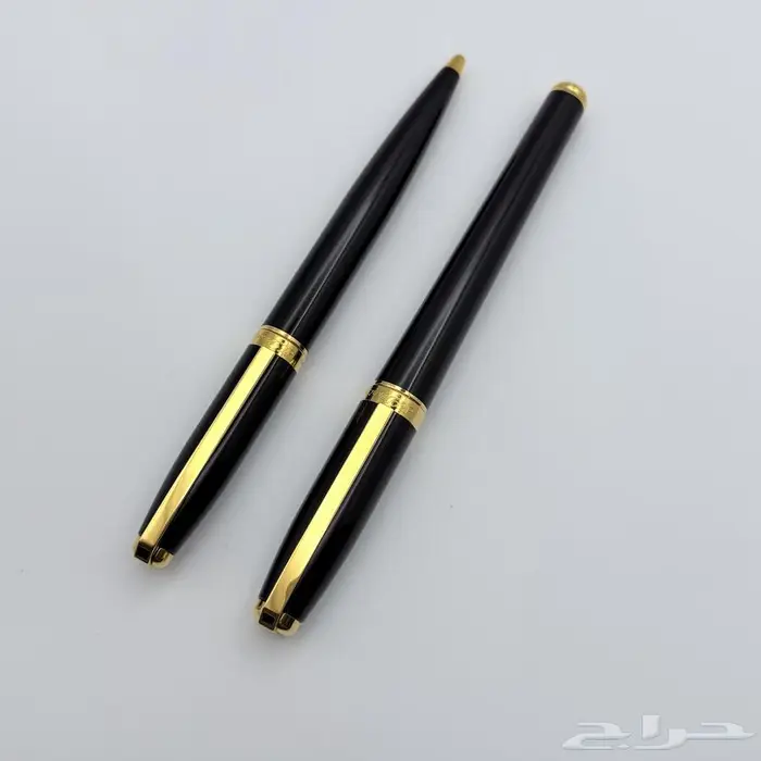 طقم أقلام نادر من S.T. Dupont - تصميم كلاسيكي أسود ذهبي 7