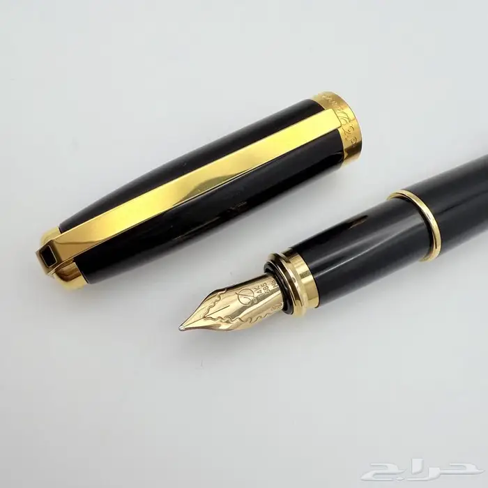 طقم أقلام نادر من S.T. Dupont - تصميم كلاسيكي أسود ذهبي 19