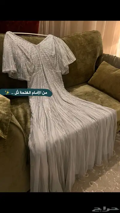 فستان مناسبات راقي جدا لم ي لبس الا مرتين فقط . 1