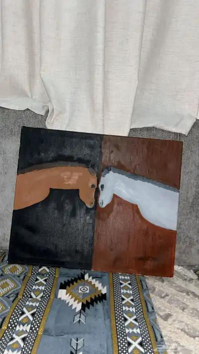 لوحه رسم رسمه خيل. 0