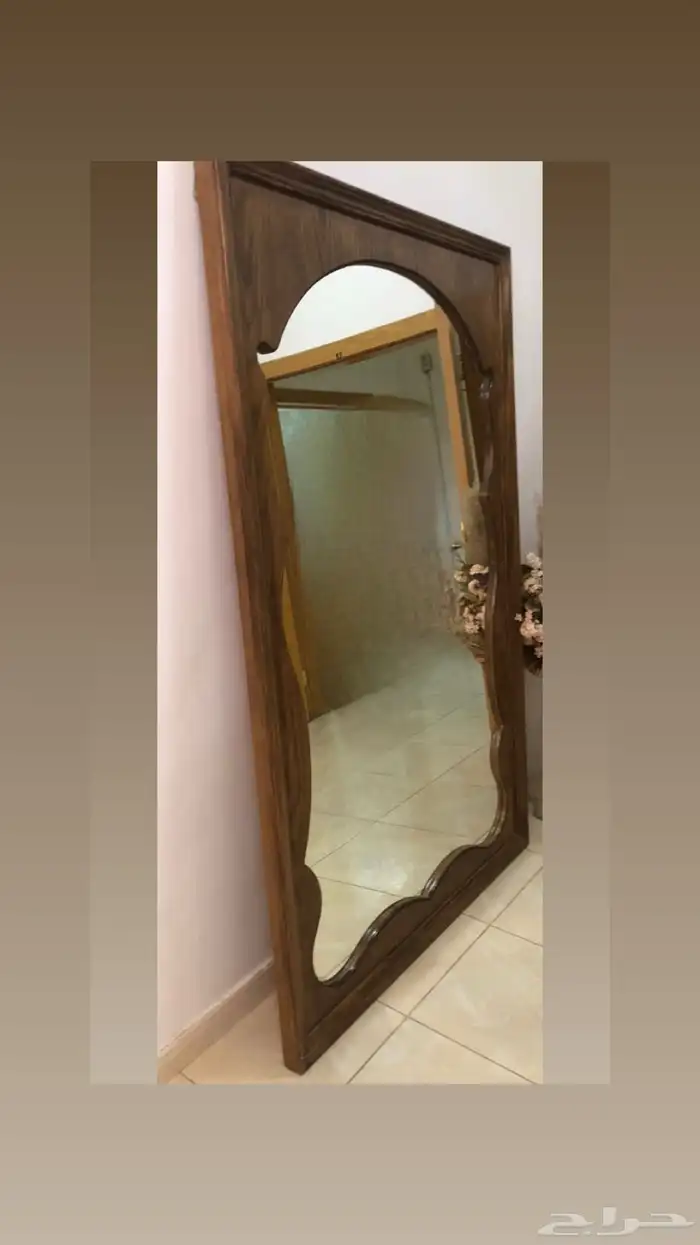 كونسول خشب ومراية جدارية 0