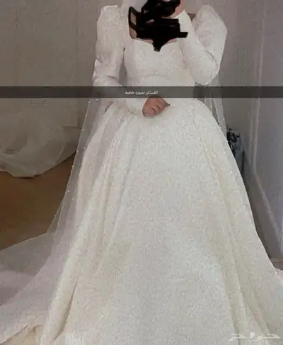 فستان زفاف ابيض بدون طرحه 9