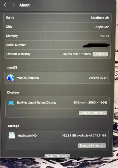 ماك بوك اير MacBook Air M2 3