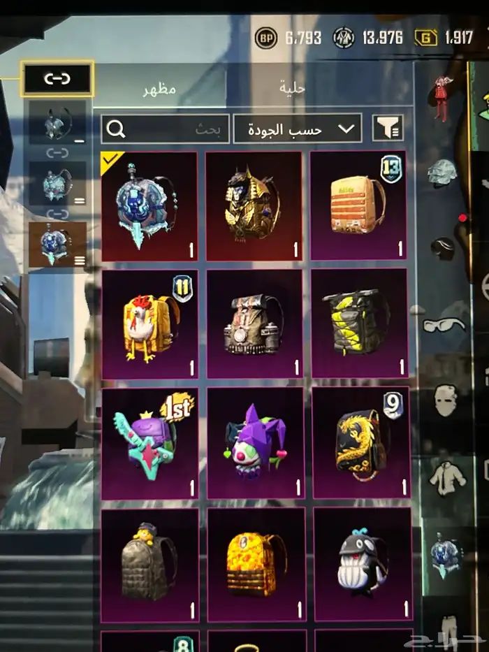 بيع حساب ببجي مع ملابس نادره واسلحه مطوره ب4000 6