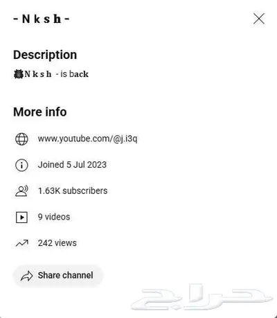 قناة يوتيوب 1