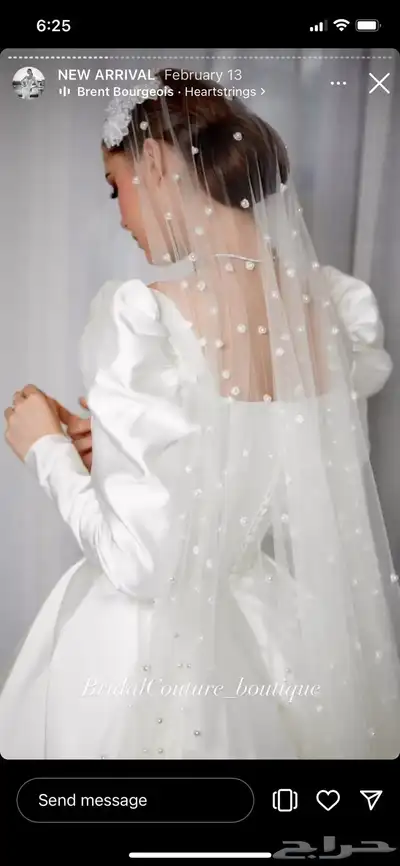 فستان زفاف ابيض بدون طرحه 6