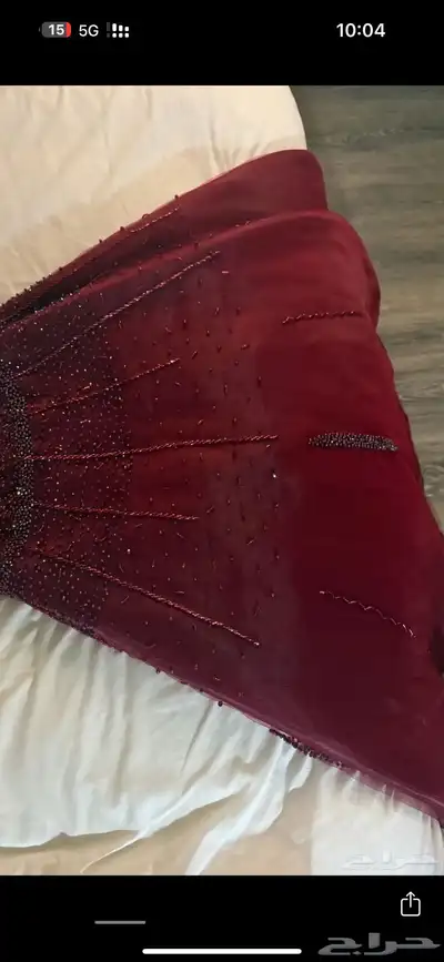 فستان فخم عنابي 1