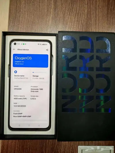جوال للبيع ( OnePlus Nord 2T 5G 12GB Ram Store 256GB) 0