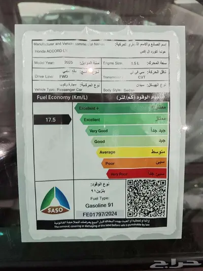 هوندا اكورد LX استاندرد 2025 13