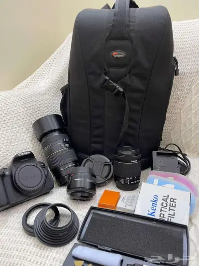 كاميرة CANON EOS 700D مع عدسات و فلاتر اضافيه 0