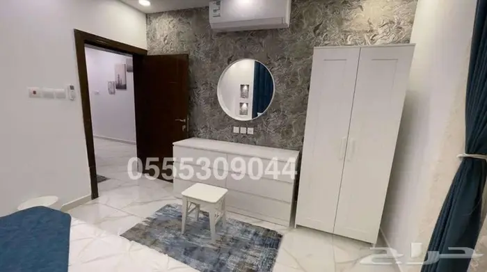 شقة مفروشة غرفتين حي البوادي (العقد سنوي)..عوائل فقط 15