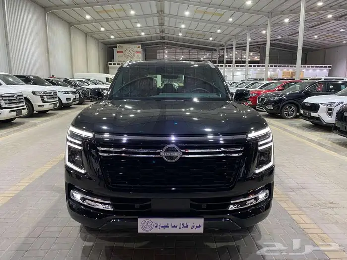 نيسان باترول بلاتنيوم 2025 اسود توين تربو خليجي ماشيه12000كم 0