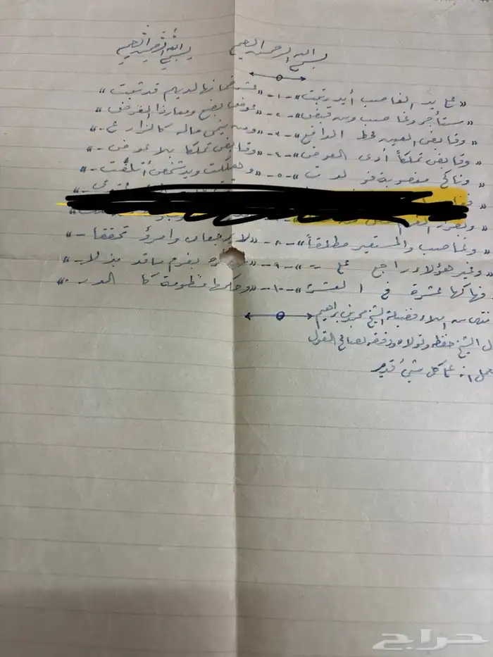 وثيقة قديمة من إملاء الشيخ محمد بن إبراهيم 1