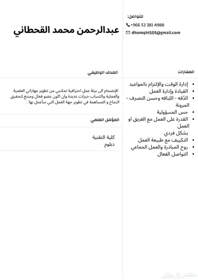 تصميم سيره ذاتيه 2