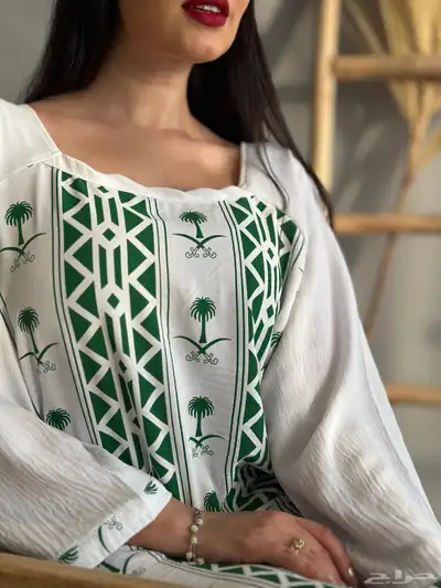 اليوم الوطني السعودي جلابيه فستان 2