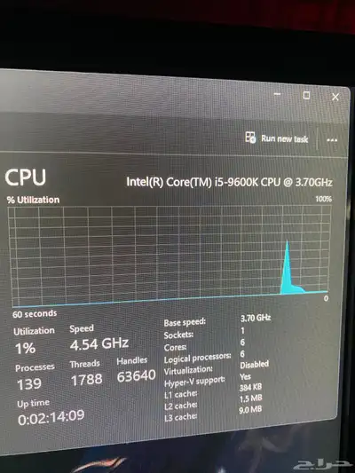 قطع بي سي pc كرت 2060 معالج i59600k 1