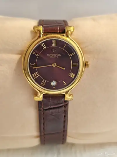 RAYMOND WEIL - an 18k gold plated Traditional Purple quartz 0