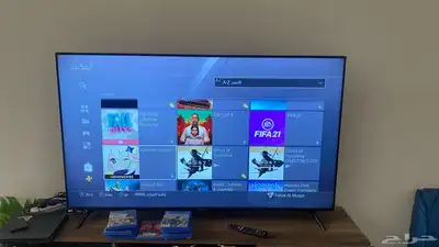 PS4 مع يده من جرير ومع حساب فخم وهارسك خارجي ون تيرا 3