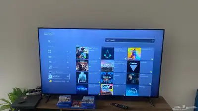 PS4 مع يده من جرير ومع حساب فخم وهارسك خارجي ون تيرا 7
