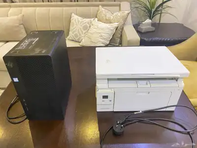 طابعه من شركه hp و بيسي مكتبي 0