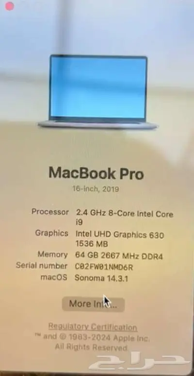 MacBook Pro A2141 (16 inch) 1