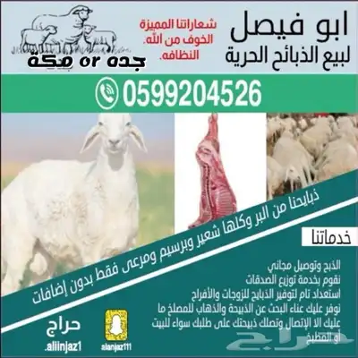 ذبايح حرية من البر مع الذبح والتغليف والتوصيل مجاني 18