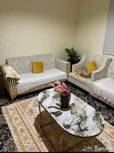 سلام عليكم كنب نضيف مستخدم مع اغراضه وطولته وعلى اليوم 2