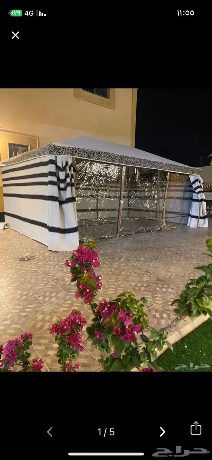 خيمة نجد بدون حبال وعمدان في الوسط 7